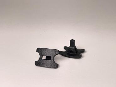 Preview: Rügen-Puffer mit Kuppelöffnung schwarz(2 St.)