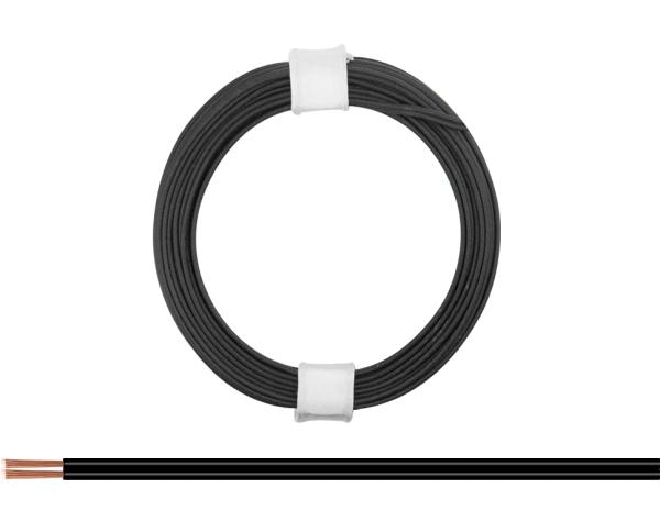 Zwillingslitze 0,08mm2 schwarz