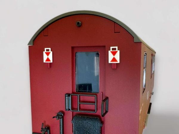 Schlussschildhalter dunkelrot (2 St.)